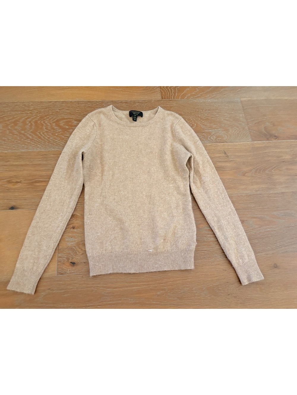 Charter Club Beige 100% Cashmere Sweater Quiet Luxury Regular P/P